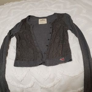 Hollister Grey Lace Sweater